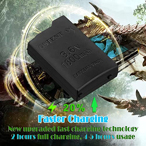 OSTENT 1800mAh 3.6V Lithium Ion Li-ion Polymer Rechargeable Battery Pack Replacement for Sony PSP 1000 PSP-110 Console - Image 3