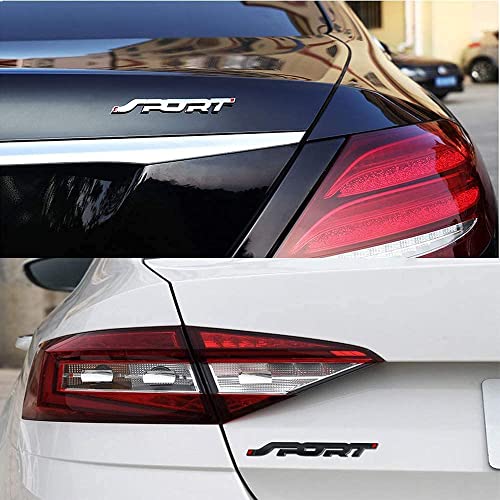 PLENARO Sport Car Emblem Badge Sticker for Car Exterior & Interior | 3D Metal Look | Strong Adhesive | Waterproof & Fade-Resistant | Universal Fit for Cars, Bikes & Scooters (Silver, Pack of 2) - Image 2