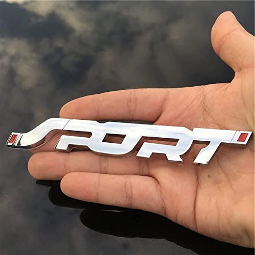 PLENARO Sport Car Emblem Badge Sticker for Car Exterior & Interior | 3D Metal Look | Strong Adhesive | Waterproof & Fade-Resistant | Universal Fit for Cars, Bikes & Scooters (Silver, Pack of 2) - Image 5