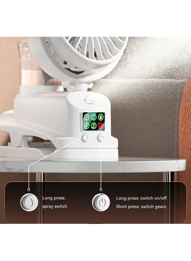 general 2-in-1 USB Fan & Humidifier, Portable Desktop Air Conditioner with 4 Adjustable Speeds & 2 Humidity Levels, Silent 360° Operation for Office, Bedroom,Quiet Cooling,Portable Air Conditioner - Image 3