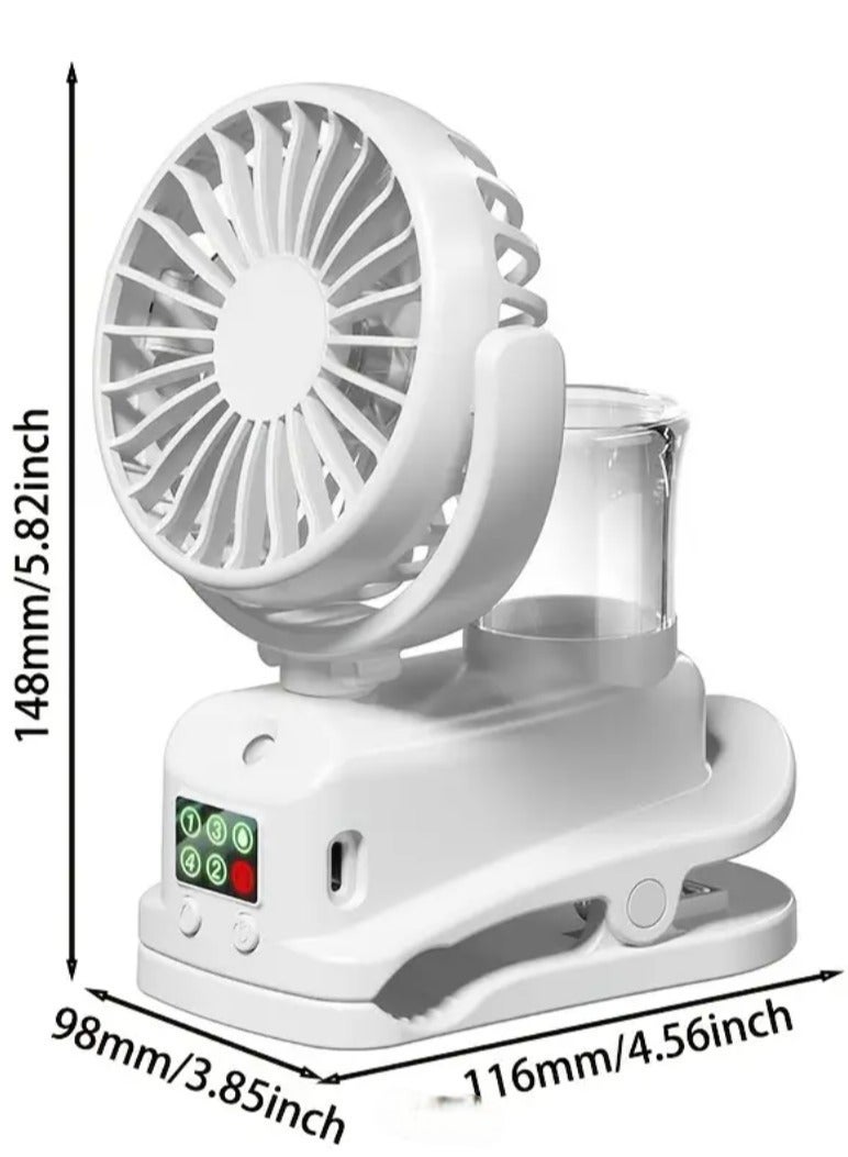 general 2-in-1 USB Fan & Humidifier, Portable Desktop Air Conditioner with 4 Adjustable Speeds & 2 Humidity Levels, Silent 360° Operation for Office, Bedroom,Quiet Cooling,Portable Air Conditioner - Image 2