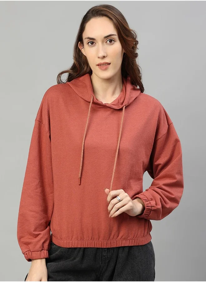 هاي ستار Women Marsala Sweatshirts