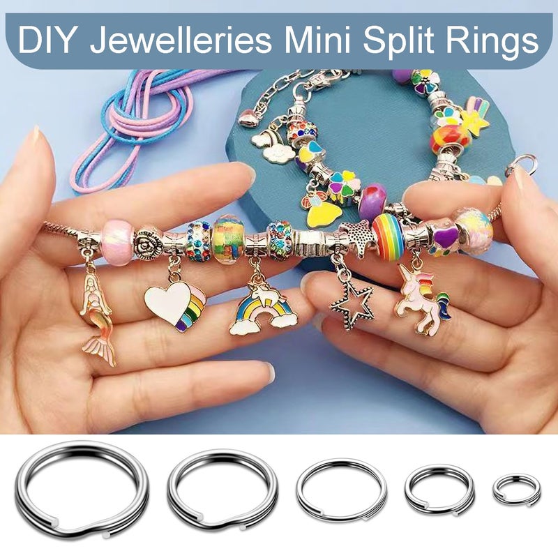 CooBigo 100 PCS 6mm Mini Split Ring for Jewelry Making, Double Loops Round Split Jump Rings Necklaces Bracelets Earrings Metal Tiny Keychains Key Rings for Pet Collar Tag DIY Craft Accessories - Image 5