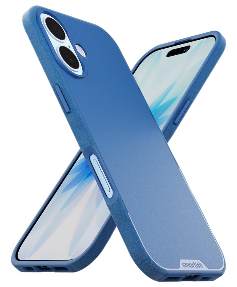 SmartishÂ® iPhone 17 MagSafe Case - Gripmunk Magnetic Slim Case [Lightweight + Protective] Thin Grip Cover with Microfiber Lining for Apple iPhone 17 - Blues on The Green - Image 1