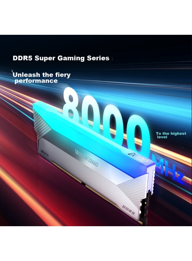 Biwin 32gb Kit Ddr5 6000mhz Desktop Memory Module Wokong Dx100 Dazzling Rgb Light Bar Stone Black - Image 2
