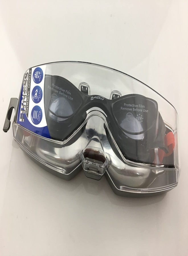SAEKO K19 Swim Goggle With Anti Fog, UV Protection For Adult's (Clear/Smoke Color) buy one get one (set of 2) - Image 4