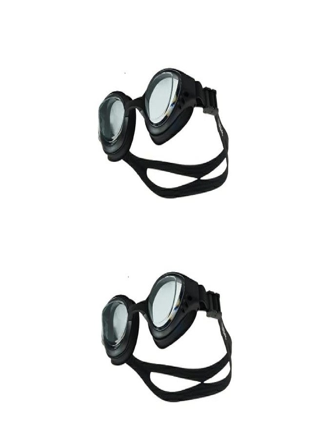 SAEKO K19 Swim Goggle With Anti Fog, UV Protection For Adult's (Clear/Smoke Color) buy one get one (set of 2) - Image 1
