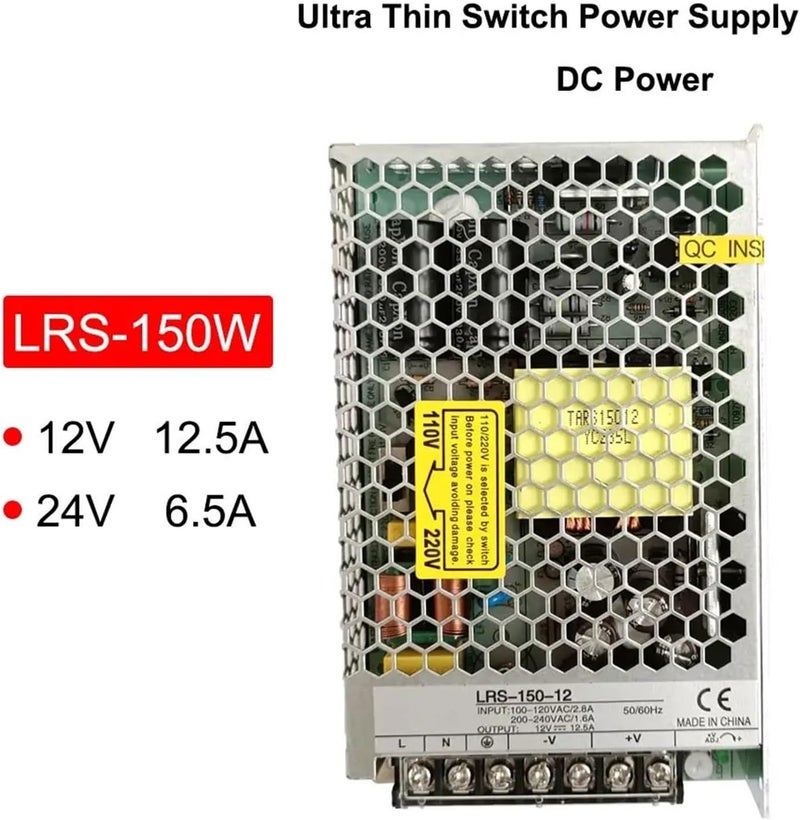 LRS-150W Single Output Ultra Switching Power Supply 12V 24V Thin for Industrial Control Automation Equipment(24V 6.5A) - Image 2