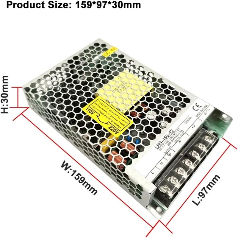 LRS-150W Single Output Ultra Switching Power Supply 12V 24V Thin for Industrial Control Automation Equipment(24V 6.5A) - Image 3