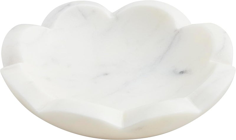 Mud Pie Scallop Marble Dish 45 X 45 - Image 1