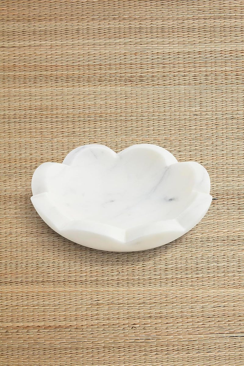 Mud Pie Scallop Marble Dish 45 X 45 - Image 2