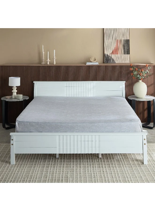 Home Box Madison Luton Cotton Printed King Fitted Sheet - 180x200+30 cm
