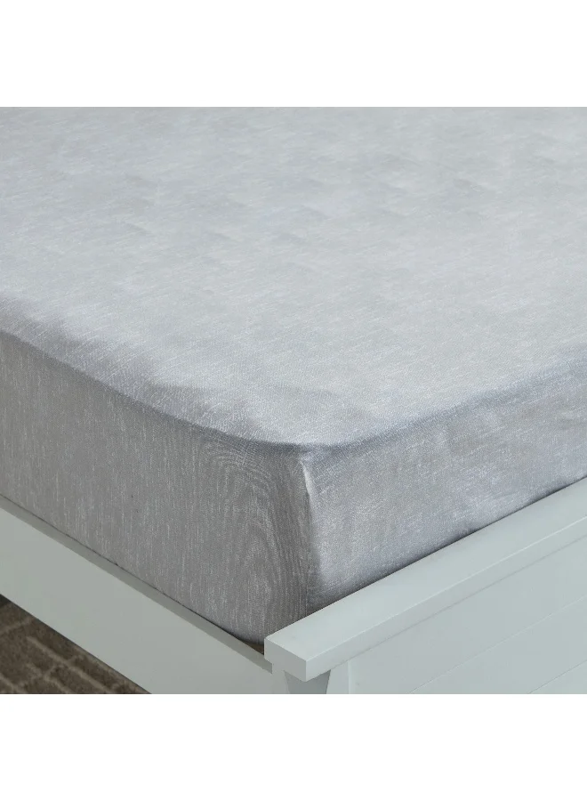 Home Box Madison Luton Cotton Printed King Fitted Sheet - 180x200+30 cm