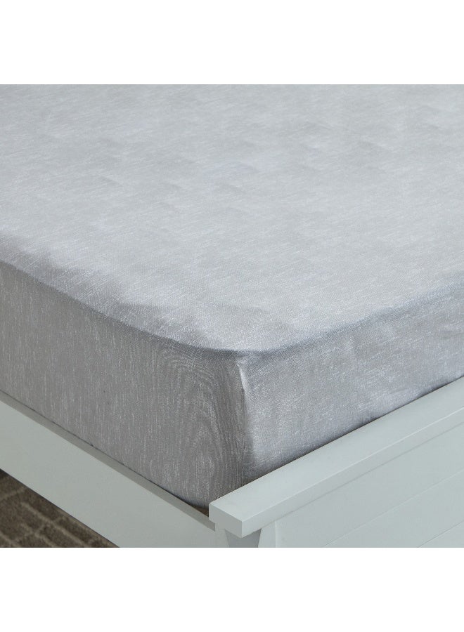 Home Box Madison Luton Cotton Printed King Fitted Sheet - 180x200+30 cm - Image 1