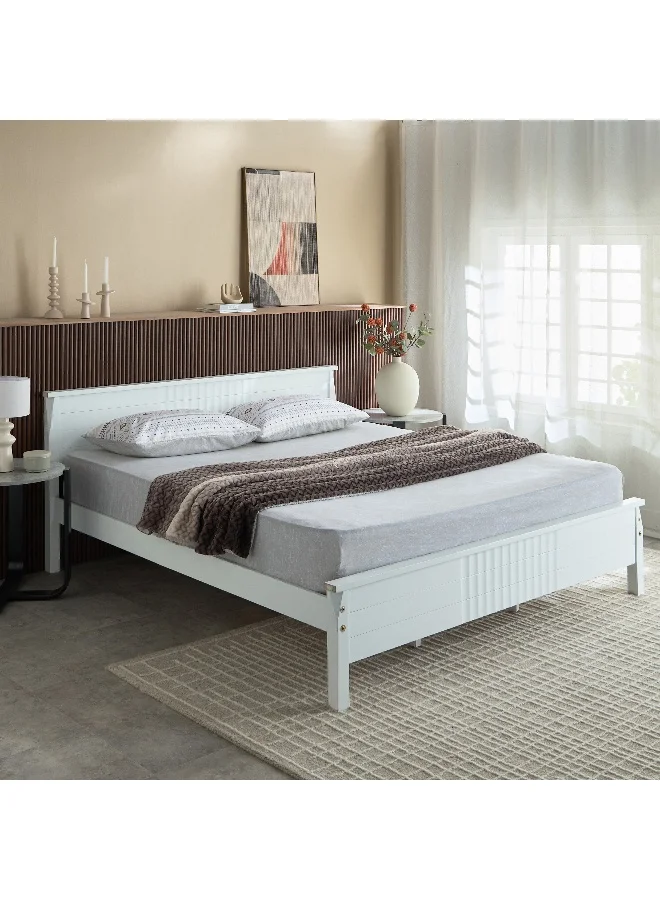 Home Box Madison Luton Cotton Printed King Fitted Sheet - 180x200+30 cm
