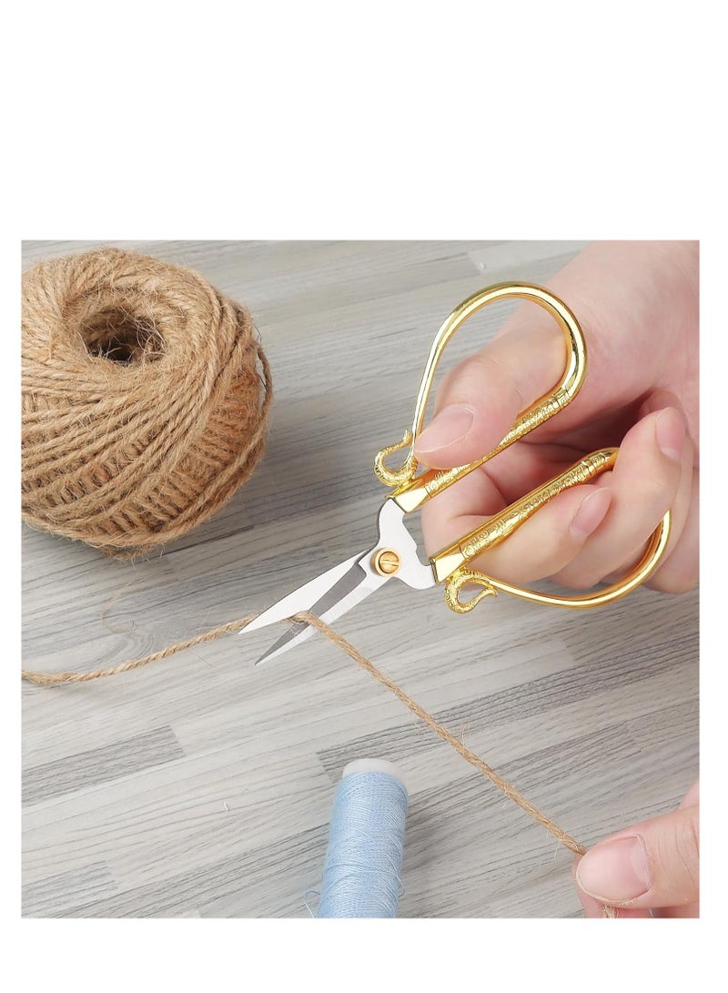 Suntown Embroidery Scissors Vintage Sewing Scissors Stainless Steel Cross Stitch Scissors with Comfortable Large Handles for Embroidery Sewing Art Work Craft DIY Daily Use 2PCS - Image 4