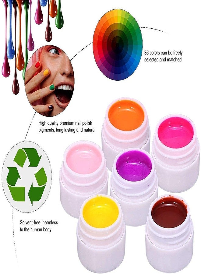 PRO ROOP 36 Colors Gel Paint for Nail Art, Gel Nail Polish Kit Painting Gel for Nail Art Design Gel Nail Polish for Salon DIY Nail Design Set - Image 3
