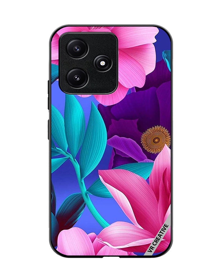 VR CREATIVE Protective Case Cover For Xiaomi Poco M6 Pro 5G Flower Design Multicolour - Image 1