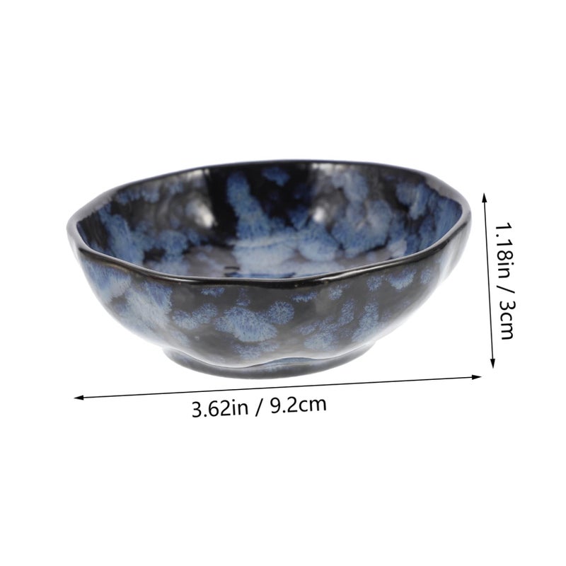 Japanese Style Ceramic Dipping Bowls Set of 2 Appetizer Plates for Sauces Easy Clean Smooth Finish - Image 3