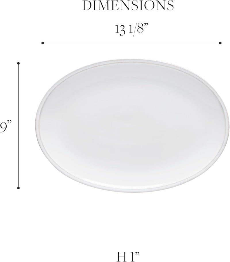 Costa Nova Friso collection Stoneware Serveware Steak plate white 13 - Image 2