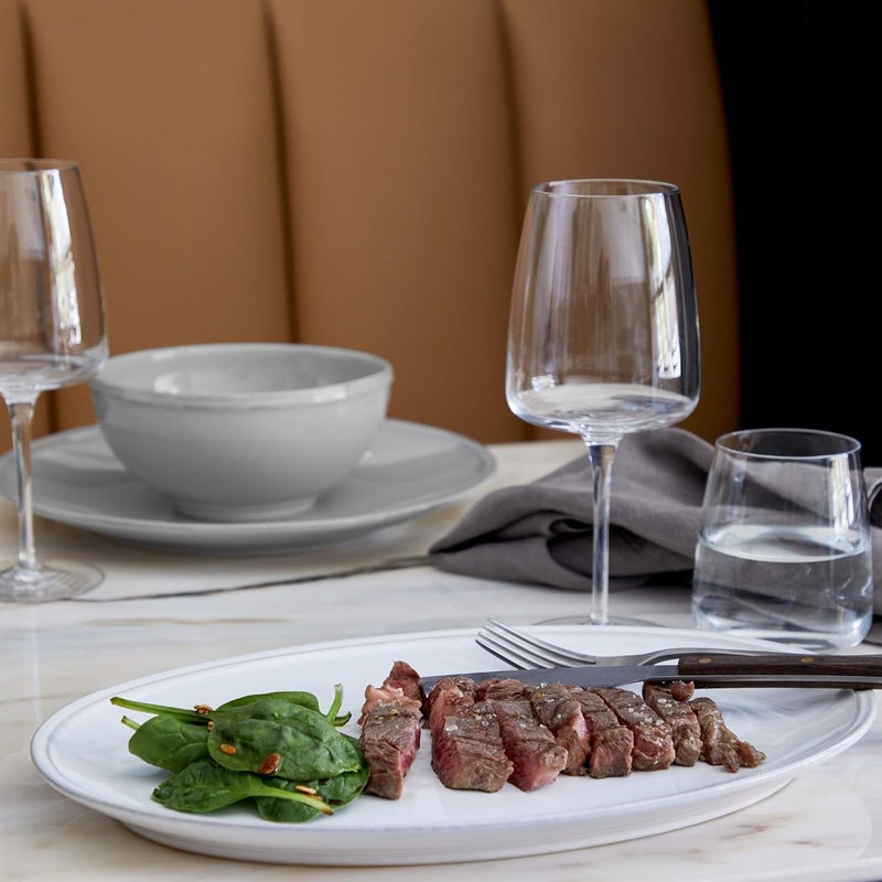 Costa Nova Friso collection Stoneware Serveware Steak plate white 13 - Image 4