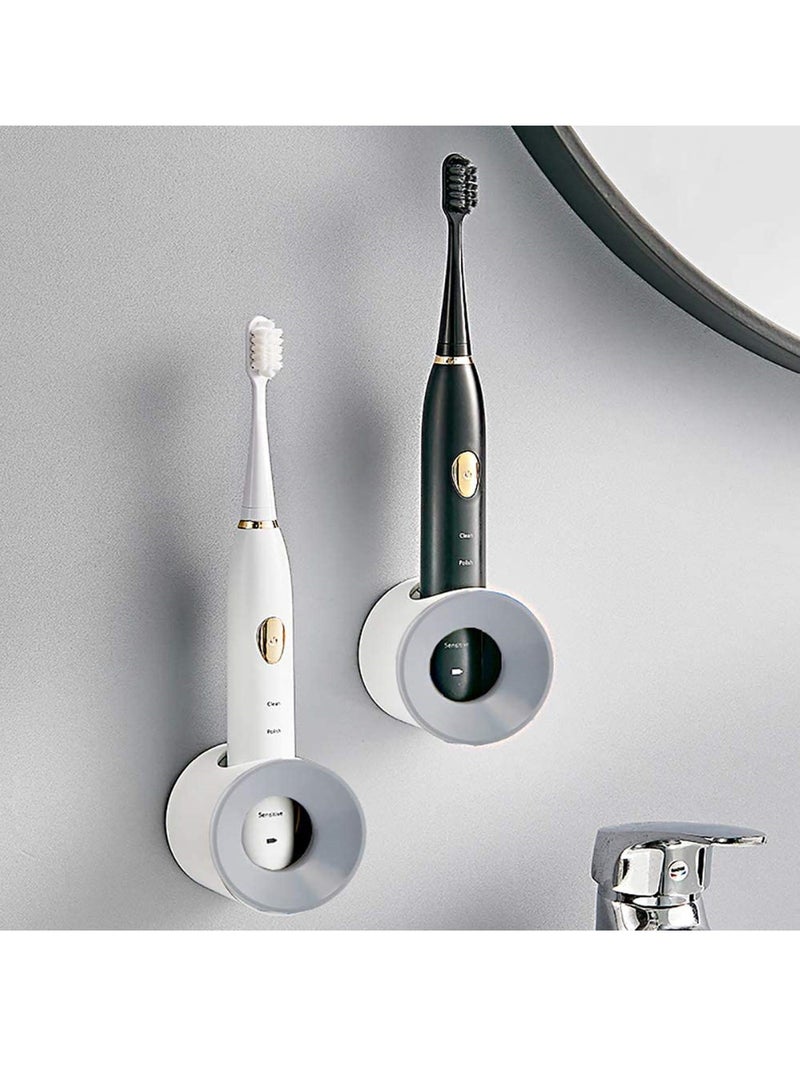 SYOSI Electric Toothbrush Holder, Innovative Design Wall-Mounted Bathroom Toothbrush Storage with Super Sticky Suction Pad, Simple and Stylish - Image 1