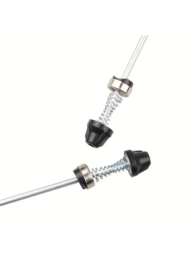2Pcs Silvery Black Mountain Bike Hubs with Extended Quick Release Axles Repair Tools - Image 3