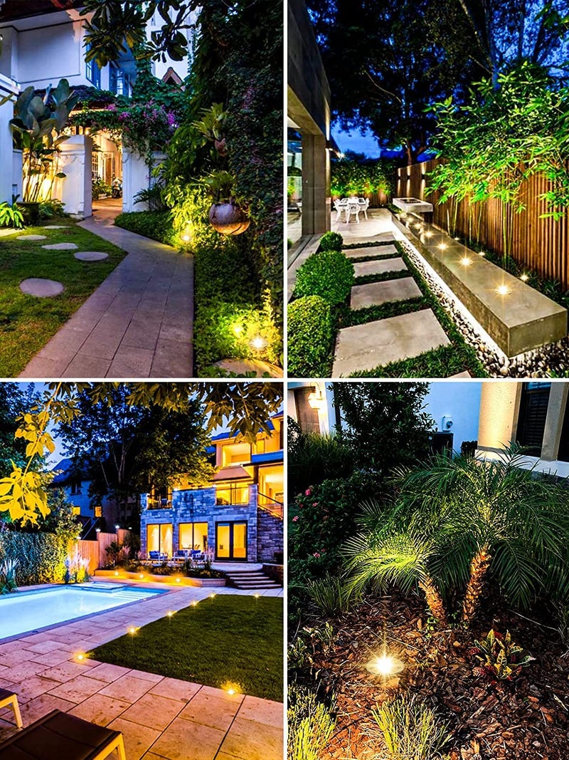 ZUCKEO Low Voltage Landscape Lights Well Lights Landscape LED in Ground Light IP67 Waterproof Outdoor Landscape Lighting Wired Floor Pathway Deck Step Garden with Connectors (20Pack Warm White) - Image 5