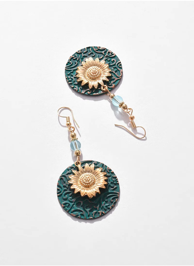 SOHI Sunflower Drop Earrings