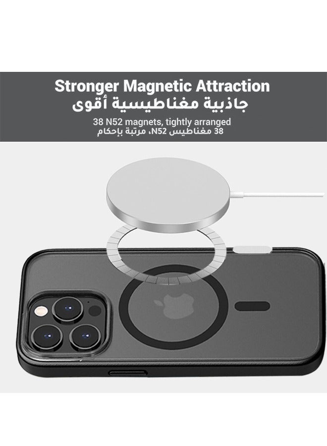 X-level iPhone 15 Pro Max Magsafe Case Supports Magnetic Wireless Charging【Shockproof Military-Grade Protection】Anti-Fingerprints Anti-Scratch, Slim Never Yellowing Magnetic iPhone 15 Pro Max Back Cover - Image 3