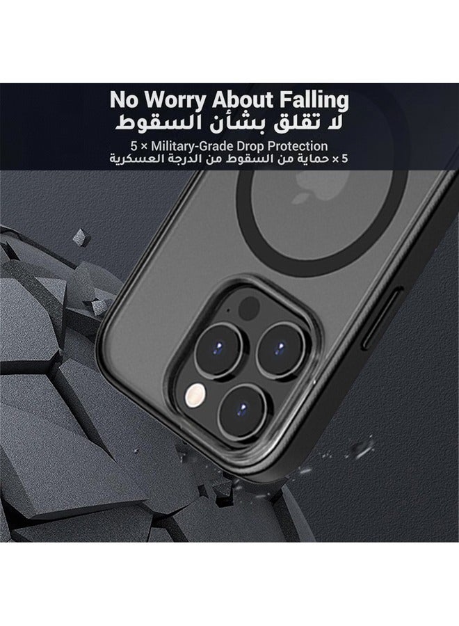 X-level iPhone 15 Pro Max Magsafe Case Supports Magnetic Wireless Charging【Shockproof Military-Grade Protection】Anti-Fingerprints Anti-Scratch, Slim Never Yellowing Magnetic iPhone 15 Pro Max Back Cover - Image 5