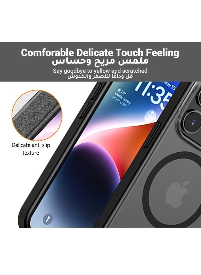 X-level iPhone 15 Pro Max Magsafe Case Supports Magnetic Wireless Charging【Shockproof Military-Grade Protection】Anti-Fingerprints Anti-Scratch, Slim Never Yellowing Magnetic iPhone 15 Pro Max Back Cover - Image 4