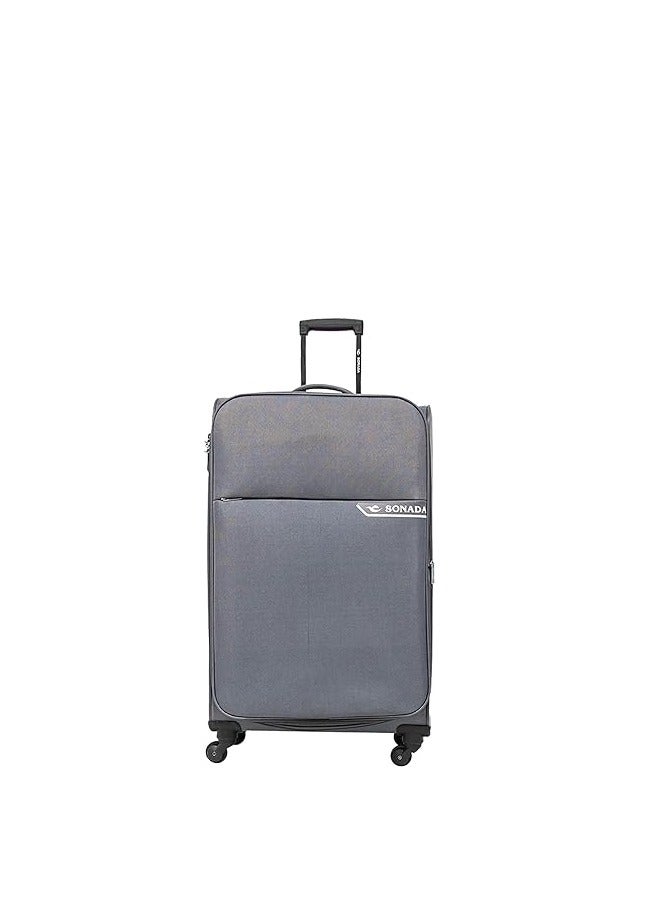 SONADA Softside Ultra Lightweight Carbon Technology Luggage Check-in 23 Inches, Expandable, Front Easy access Pocket, Digit Lock With 4 Spinner Wheels (Checked Luggage 23-Inch, Navy)  - Image 1