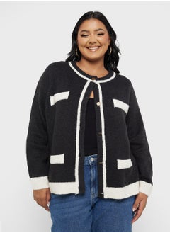 Vero Moda Curve Knitted Pocket Detail Cardigan  - Image 1