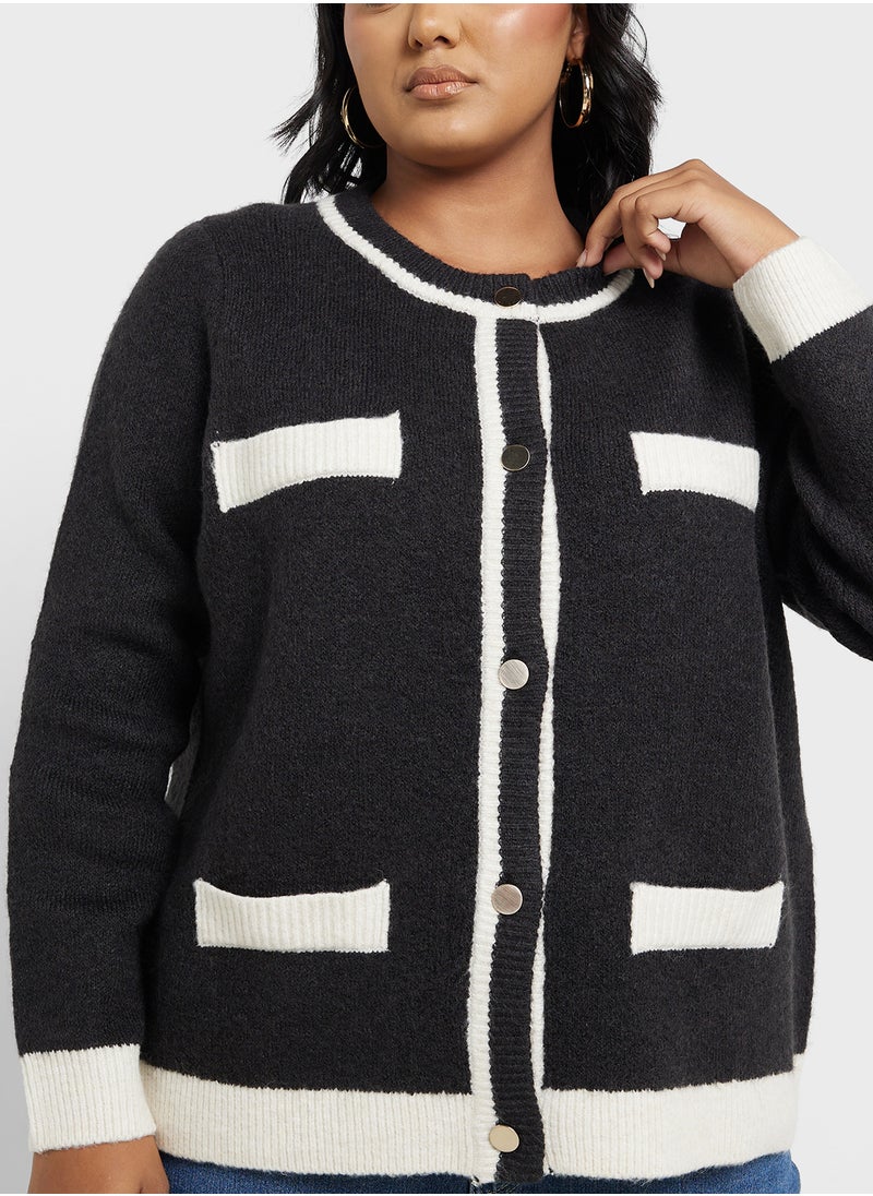 Vero Moda Curve Knitted Pocket Detail Cardigan  - Image 3