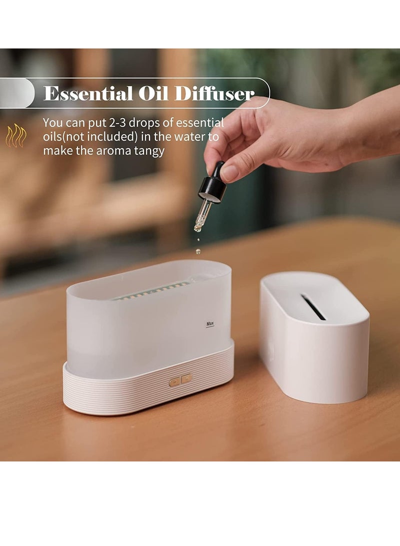 Essential Oil Diffuser, Simulation Flame Upgrade Mist Air Humidifier, 180ml Aromatherapy Diffuser, 2 Night Lights Brightness and Auto Shutdown (Black)  - Image 4