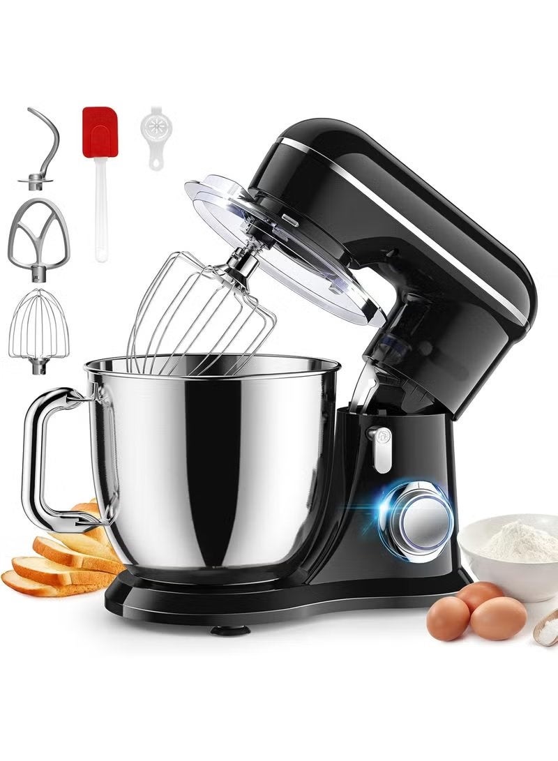 Stand Mixer 6L Kitchen Appliance 1100W – Electric Food Mixer with Stainless Steel Bowl, Dough Hook, Beater & Whisk, Low Noise, Stable Base for Baking, Kneading & Mixing - Image 3