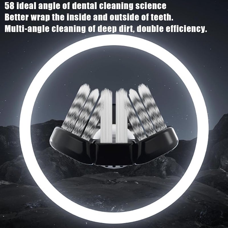 فرشاة أسنان ثلاثية الجوانب للكبار بشعيرات ناعمة تجف بسرعة للمنزل والسفر - Image 5