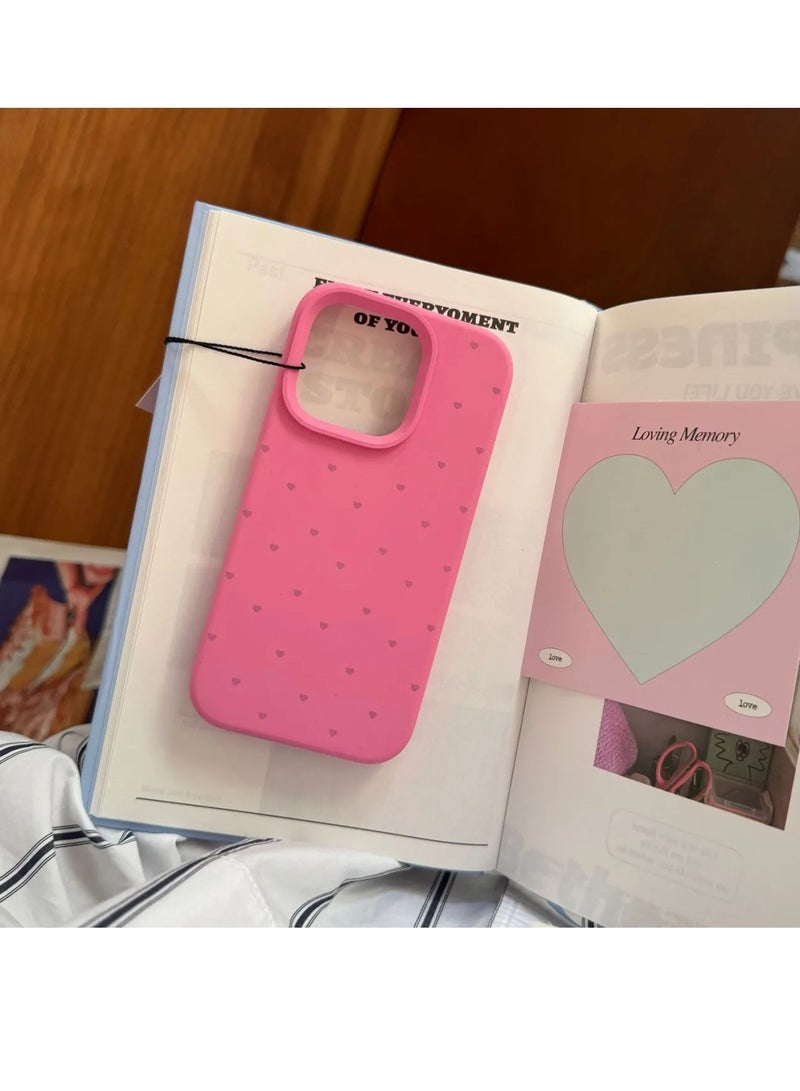 NIBEMINENT Love Waves Protective TPU Case Cover For iPhone 14 Plus, Pink