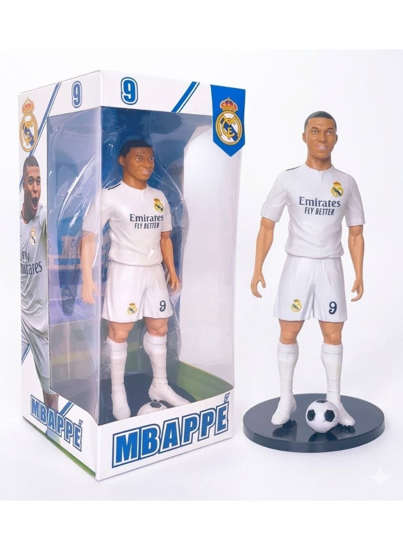 Kylian Mbappé Real Madrid Football Player Action Figure White Kit Number 9