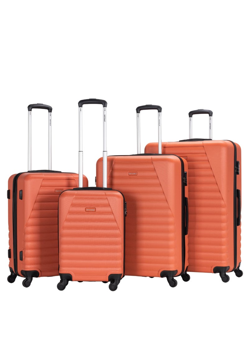 VIPTOUR Set of 4 Light Weight Polyester Jacqard Trolley Luggage With Number Lock 20,24,28,32 Inches - Image 1
