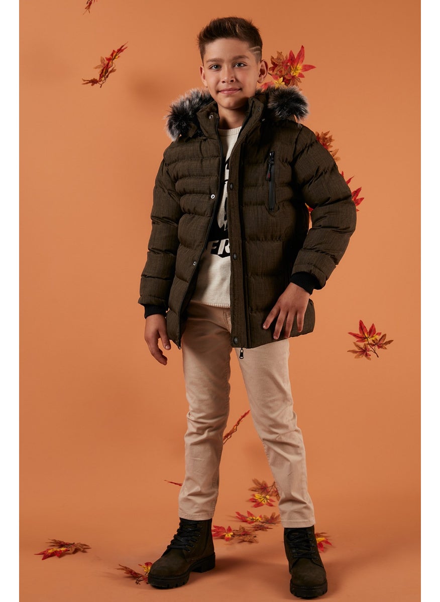 Plush Lined Removable Hooded Winter Coat with Pockets Boys' Coat 5760024 - pzsku/Z318B900848EA1EFFC645Z/45/_/1725788655/d7f83b58-21eb-4daa-8b9e-419443cb3667