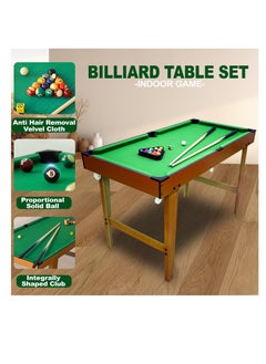 Sky Land 48-Inch Tabletop Billiards Set - Compact and Portable Pool Table Game for Kids and Adults - Includes 2 Cue Sticks, Chalk, Complete Set of Pool Balls - Ideal for Home, Office, Game Rooms, and Party Entertainment - Easy Assembly  - Image 3