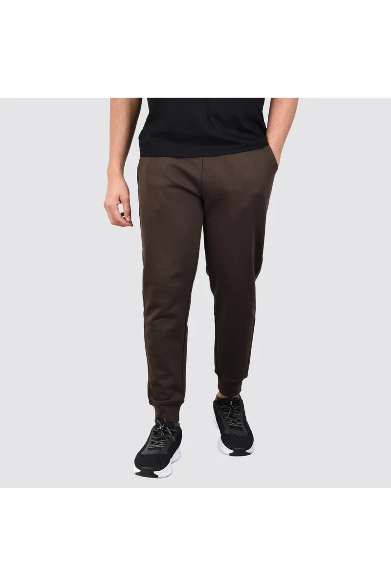 GIORDANO Brown French Terry Joggers for Men