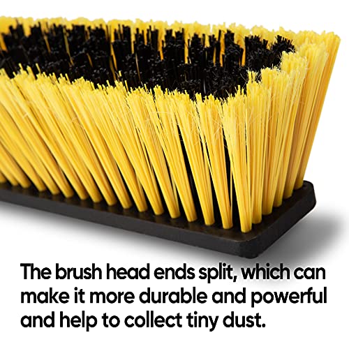 Yocada 18 Inch Push Broom Heavy-Duty Outdoor Commercial Broom Brush Stiff Bristles for Cleaning Patio Garage Deck Concrete Wood Stone Tile Floor 65.3 inch Long - Image 2