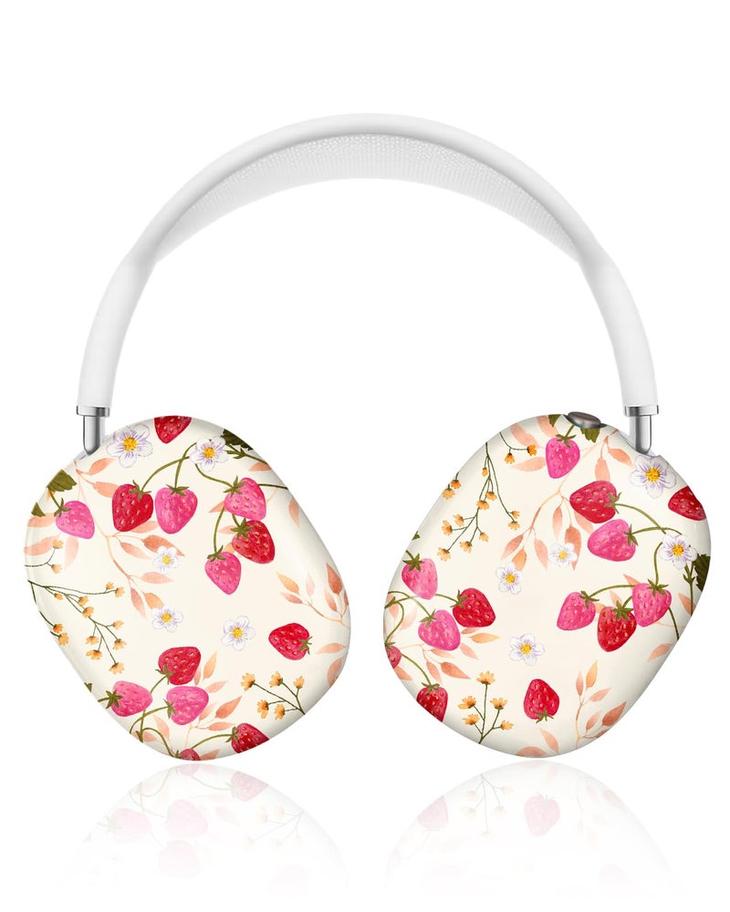 Joyleop for Airpods Max Case - Durable Hard for AirPods Max Covers, Cute Protective Headphones Case with Unique Design, Pretty Essential Accessories for Headphones, Floral Berry - Image 1