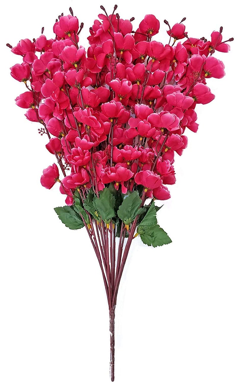 Everbuy® Beautiful Decorative Artificial Pink Blossom Flower Bunches for Home Decor (60 cm Tall, 7 Heads, Pink) - Image 1