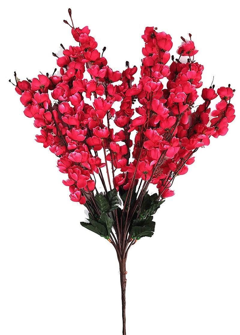 Everbuy® Beautiful Decorative Artificial Pink Blossom Flower Bunches for Home Decor (60 cm Tall, 7 Heads, Pink) - Image 2