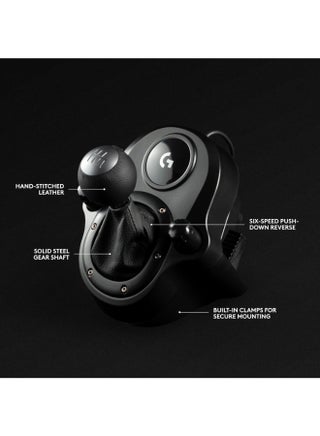 Logitech Driving Force Shifter Compatible with G29, G920 & G923 Racing Wheels for-PS 5, PS 4, Xbox-Series, and-PC 6-Speed with Push-Down Reverse Gear, Leather Knob & Boot - Black - view 4