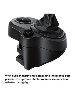 Logitech Driving Force Shifter Compatible with G29, G920 & G923 Racing Wheels for-PS 5, PS 4, Xbox-Series, and-PC 6-Speed with Push-Down Reverse Gear, Leather Knob & Boot - Black - view 5